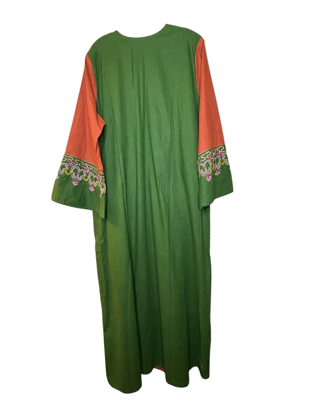 Embroidered Balochi Ethnic Caftan Maxi Dress Sz L - Picture 2 of 3